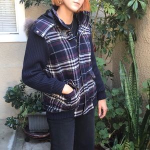 Vintage multicolored E.Lands Kids wool winter jacket